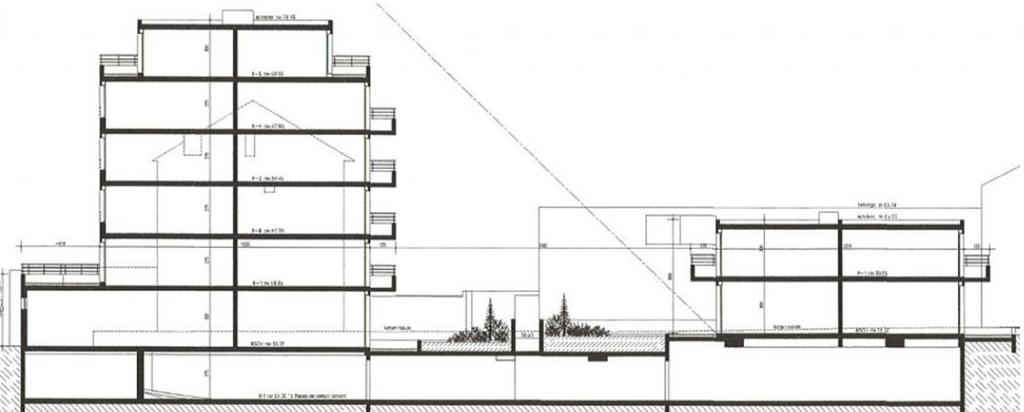 Construction d'un ensemble immobilier R+5 sur rue et R+1 sur Jardin avec 1 niveau de sous sol