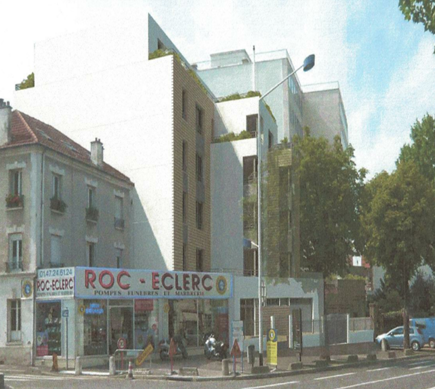 Construction d'un ensemble immobilier R+5 sur rue et R+1 sur Jardin avec 1 niveau de sous sol